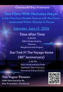 Movie poster for Two Films with Nicholas Meyer ~ Double Feature
